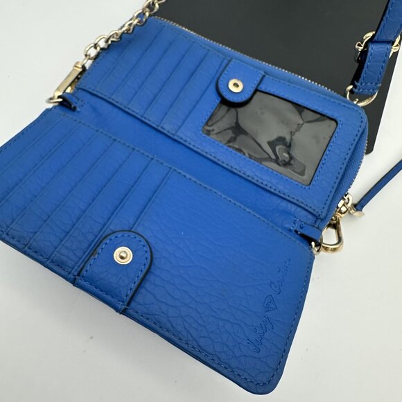 Juicy Couture Blue Leather Crossbody Wallet With Chain Strap - Picture 7 of 7